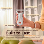 100% Stainless Steel Potato Peelers, 5Y warranty, Fruit Peeler for Kitchen, Ultra-Sharp, Ergonomic Handle, Vegetable Peelers for Kitchen, Dishwasher Safe, Pelador de papas, Veggie Peeler