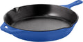 Utopia Kitchen Pre Seasoned Chefs Pan Cast Iron Skillet Frying Safe Grill Cookware for indoor & Outdoor Use (Blue, 10.25 Inch (Pack of 1))