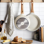 Non-stick Frying Pans Nonstick Frying Pan Set Egg Omelette Pans for Cooking Set, Healthy Granite Skillet Set Kitchen Induction Cookware Chef's Pan Christmas Gift, 8", 9.5" &11"
