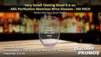 Custom Stemless Wine Glasses by ARC 5.5 oz. Set of 100, Personalized Bulk Pack - Perfect for Hotel, Bar, Restaurant or Lounge - Purple
