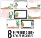 Name Tags Sticker - 56 Nametags for Classroom, Name Tag Stickers for Kids, Adhesive Classroom Labels for Teachers, Nametags Sticker for Clothes, Decorative Labels, Cactus Cubby Tags