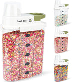 Cereal Storage Container 4Pack,85oz/2.5L Airtight Food Storage Containers With Lids,Organizers Storage With Measuring Cup for Beans,Sugar,Rice,Nuts,Snacks,Pet Food,Candy