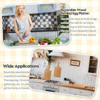 Lounsweer 6 Pcs Thicken Cutting Board Bulk Wood Board for Chopping Serving Charcuterie Material for Laser Engraving Mother' Day Wedding Housewarming Gift(Acacia)