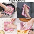 Kitinjoy Cotton 12 Pack Terry Kitchen Dish Cloths, 12 x 12 Inches Super Soft and Absorbent Dish Rags, Quick Drying Dish Towels for Washing Dishes, Mixed Color