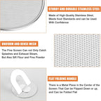 3-Pack Splatter Screens for Frying Pan - Stainless Steel Grease Splatter Guard with Foldable Knob, Ultra-Fine Mesh, Rust-Free (10", 11.5", 13") - No Oil Mess, No Burns