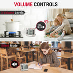 ThermoPro TM02 Digital Kitchen Timer - Dual Countdown Function with Magnetic Backing, Adjustable Alarm & Backlit LCD Display, Ideal for Cooking, Baking and as 24-Hour Shower Clock for Kids