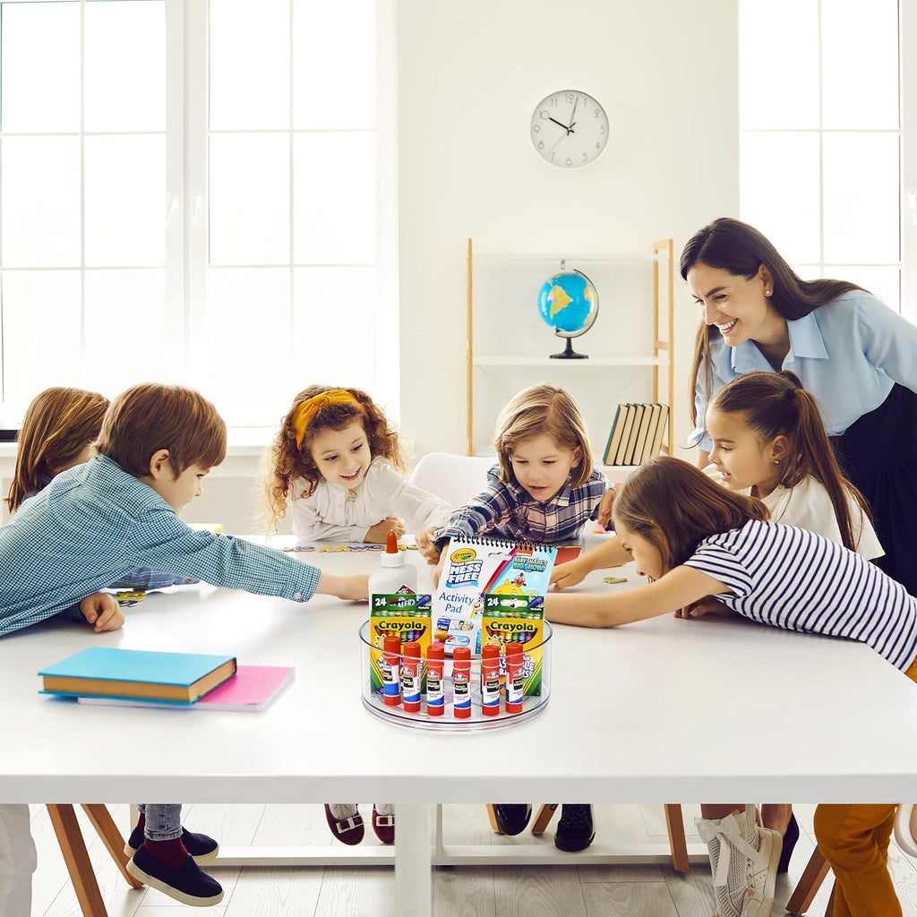 Sorbus 9 Inch Clear Lazy Susan Organizer, Turntable Organizer for Spice Organization for Cabinet, Lazy Susan Turntable for Kitchen, Home, Office, Closet, Classroom, Laundry Room Organization (2-Pack)