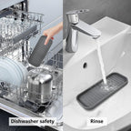 Silicone Sponge Holder - Dish soap Holder for Kitchen Counter 2 Pack, Waterproof Sponge soap Tray for Kitchen Sink Bathroom, Multipurpose Sink Caddy Organizer for soap Dispenser Scrubbers Makeup Gray