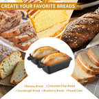 Cast Iron Loaf Pan with Lid 9x5 Inch - Bread Baking Pans for Homemade Bread, 2 Piece Set