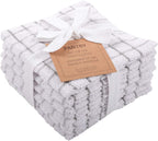 KAF Home Pantry 100% Cotton Checkered Grid Dish Cloths | Set of 6, 12 x 12 Inches | Absorbent and Machine Washable | Perfect for Cleaning Counters, and Any Household Spills - Gray