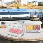 Portable Bread Box with Handles and Time Recording, Bread Storage Container for Kitchen Countertop, Breadbox Organizer Holder for Homemade Bread, Loaf Bread Keeper, Airtight Food Container Bin