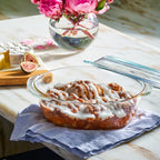 6-Piece Glass Tureen Dishes for Oven - Durable Borosilicate Glass Bakeware Set with Lids, Microwave Safe, Versatile Round Covered Baking Dishes. Clear Lead-Free Casserole Cookware.