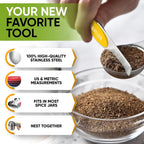 Spring Chef Magnetic Measuring Cups & Spoons Set (Patent Pending), Strong N45 Magnets, Heavy Duty Stainless Steel Fits in Spice Jars for Baking & Cooking, BPA Free, Set of 15 with Leveler, Multicolor