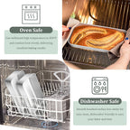 TeamFar Loaf Pan, 12 x 5 Inch Stainless Steel Loaf Pans for Baking Bread, 4 Pack Large Bread Loaf Baking Pan for Homemade Bread, Meatloaf, Cake, Brownies, Non-Toxic, Heavy-duty, Oven & Dishwasher Safe