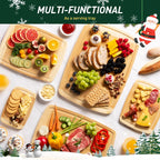 Bamboo Cutting Board Set Non Slip Feet Over Sink Eating Grilling Biard Cutboard Biard Chtting Woodcutting Cuttingboards Voard Oard Bord Dishwasher Safe 12x18 11x14 Baords Baord Veg Utting Ultimate