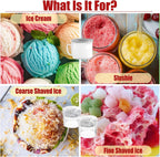 Shaved Ice Attachment and 2 Pack Ice Cream Maker Attachment Set Fit for KitchenAid Stand Mixer, BPA-Free, Compact Size Easy Store In The Freezer
