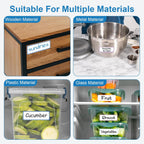 1000Pcs Removable Food Labels, Colored Freezer Labels Stickers Waterproof Oil for Food Containers, Classroom, Storage (10 Colors)