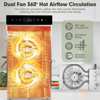 SUCISENI Food Dehydrator Machine 1000W 18 Trays Stainless Steel Commercial Food Dehydrated Dryer with 24H Timer Touch-Control LED Display, Compact Size for Home Jerky Herbs Meat Beef Fruit Vegetables