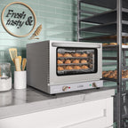 KoolMore 19 in. Countertop Convection Oven for Quarter-Size Pans with 3 Racks 1440W of Power in Stainless-Steel, 0.8 cu. ft. ETL Listed (KM-CTCO-08)