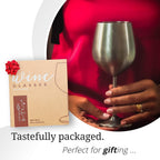 Gusto Nostro Stainless Steel Wine Glass - 18 oz - Cute, Unbreakable Wine Glasses for Travel, Camping and Pool - Fancy, Unique and Cool Portable Metal Wine Glass for Outdoor Events, Picnics (Set of 2)