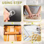 3 Pairs Rolling Pin Guides, Dough Thickness Guides, Polymer Clay Depth Guide Set, 3 Sizes 2/3/5mm for Polymer Clay Thickness, Durable Acrylic Roller Depth Guides for Crafting, Polymer Clay Tools