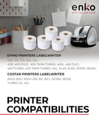 enKo (48 Rolls, 10,560 Labels) Address & Shipping Labels 30323 Compatible for Dymo LabelWriter (2-1/8 x 4")