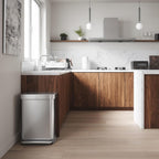 simplehuman Large Capacity Dish Drying Rack with Stainless Steel Frame, 360º Easy Drain Swivel Spout, Utensil & Wine Glass Holder, Anti-Residue Coating, Moisture Control Surface, White