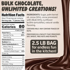 Chocolate Works Dark Chocolate Melting Chocolate Wafers, 2.5lb (Pack of 1)