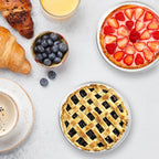 EUSOAR Mini Cake Pans with Lids, 100pcs 10oz/275ml Gold Baking Cups Cupcake Liners, Round Aluminum Cheesecake Container Cheesecakes Muffins Liners Pie Wrappers for Bakery Wedding Birthday Party