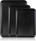 SS&CC Nonstick Baking Sheet Pan Set of 3, 0.8mm Carbon Steel Cookie Sheets for Oven - Half/Quarter/Jelly Roll Pans with Diamond Texture, PFOA-Free & Oven Safe (17.5x12, 15.5x10.2, 13.5x9.5 Inch)