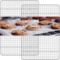 Rainspire Cooling Rack Stainless Steel, Heavy Duty Cooling Racks for Cooking and Baking, Oven Safe Wire Rack for Cooking, Baking Rack for Oven Cooking Fits Half Sheet Cookie Pan, 12" x 17", 2-Pack