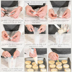 Bakerpan Royal Icing Tools Set, Royal Icing Cookie Supplies, Spatula, Piping Bags, Cup, Couplers, Bag Clamps, Piping Tips, Needle Scribes
