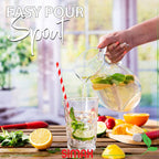 Simax Glass Pitcher With Spout, SMALL 1 Quart Borosilicate Glass Pitchers With Handle, Glass Water Pitcher Glass, Cocktail Pitcher, Margarita Pitcher, Sangria Pitchers, Beverage Pitchers