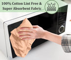 RUVANTI Flour Sack Towels 12 Pack 28 x 28 Inches, Ring Spun 100% Cotton Dish Towel, Machine Washable, Absorbent - Flour Sack Kitchen Towels for Drying and Cleaning - Peach