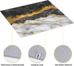 Black Gold Marble Dish Drying Mat for Kitchen Counter Gold and Black Grey Dish Drainer Rack Mats 16x18 Inches Absorbent Reversible Cute Drying Pad
