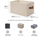 StorageWorks Storage Baskets for Shelves, Foldable Fabric Closet Storage Bins with Handles, Clothes Organizer Laundry Baskets, Brown & Beige, 3-Pack, Large