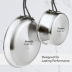 KitchenAid 5-Ply Clad Stainless Steel Cookware Pots and Pans Set, 10 Piece, Polished Stainless