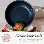 Made In Cookware - ProCoat 10" Non Stick Frying Pan (Harbour Blue) - 5 Ply Stainless Clad Nonstick - Professional Cookware - Induction Compatible