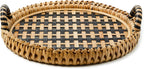 MACKENZIE-CHILDS Lanai Round Serving Tray, Decorative Tray for Food and Home Decor