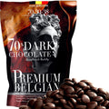 Premium Belgian Chocolate Chips 2 LBS | 70% Dark Semi Sweet Chocolate Chips | Recipe 70 30 38 | Bitter Sweet Couverture | Crafted In Belgium | Bulk Chocolate for Baking Cookie