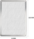 Pizza Screen 11 x 16 Inch 2 Pack Rectangular Aluminum Pizza Pan Restaurant-Grade Flatbread Screen Pizza Crisper Pan,Oven-Safe