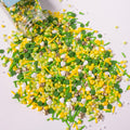 Cobakey Easter Sprinkles for Cookies 4.23 Ounce Spring Sprinkles for Baking Gold Star Edible Heart Perfect for Easter Cake Decorations, Baking, Ice Cream, Cookies, Cupcake Topper