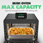 CHEF iQ MiniOven Smart Toaster Oven Air Fryer Combo, 11-in-1 Countertop Convection Oven, Bake, Broil, Air Fry, Broil, Dehydrate, 1750W, 25 Qt Capacity, Fast Cooking with Touchscreen Controls – Black