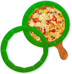 2 Pack Adjustable Silicone Pie Crust Shield, BPA-Free Protector Cover Kitchen Tool for Baking Pizza, Fit 8-10.7 Inch Pies - Dishwasher Safe (Green)
