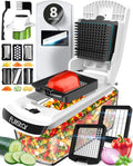 Fullstar Vegetable Chopper & Mandoline Slicer for Kitchen - Food Chopper with Container, Cheese Grater, Home Essentials & Kitchen Gadgets (All in 1, White)
