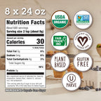 Sugar In The Raw Organic Granulated White Premium Cane Sugar, No Erythritol, Pure Natural Sweetener, Hot & Cold Drinks, Coffee, Baking, Vegan, Gluten-Free, Non-GMO, Bulk Sugar, 24 oz Bag (8-Pack)