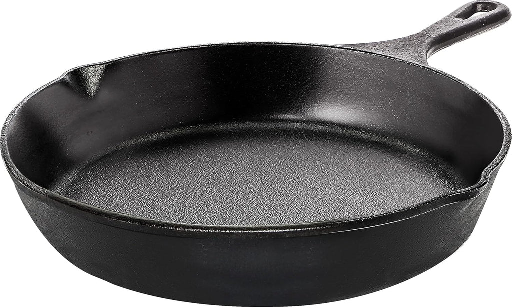 Utopia Kitchen Cast Iron Frying Pan 8 Inch, Cast Iron Chefs Pan, Pre Seasoned Skillet, Safe Grill Cookware for Indoor & Outdoor Use, Black