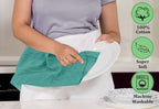 RUVANTI Flour Sack Towels 12 Pack 28 x 28 Inches, Ring Spun 100% Cotton Dish Towel, Machine Washable, Absorbent - Flour Sack Kitchen Towels for Drying and Cleaning - Turquoise