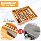 Kitchen Silverware Drawer Organizer and Storage Flatware Cutlery Utensil Holder Spice Rack Containers Bathroom Counter Cabinet Office Desk Makeup Drawer Tray Kitchen and Dining Tools Decor Accessories