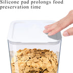 Cereal Dispenser Countertop, 5L Cereal Containers Storage Dispenser for Pantry, Large Dry Food Cereal Dispenser, Not Easy to Crush Cereal, Can Hold Oatmeal, Candy, Snack, Grain, Pet Food (White, 3Pc)